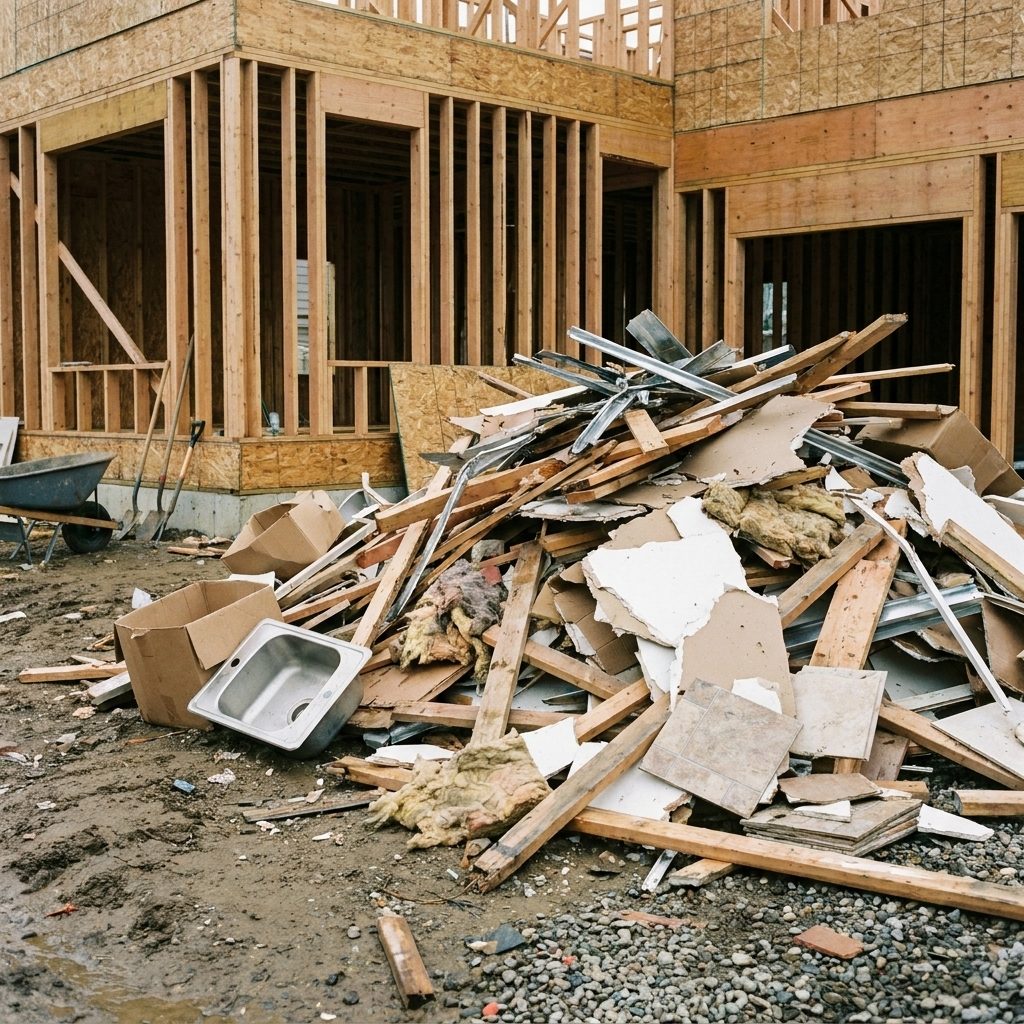 Construction and remodel debris removal in Trinity County