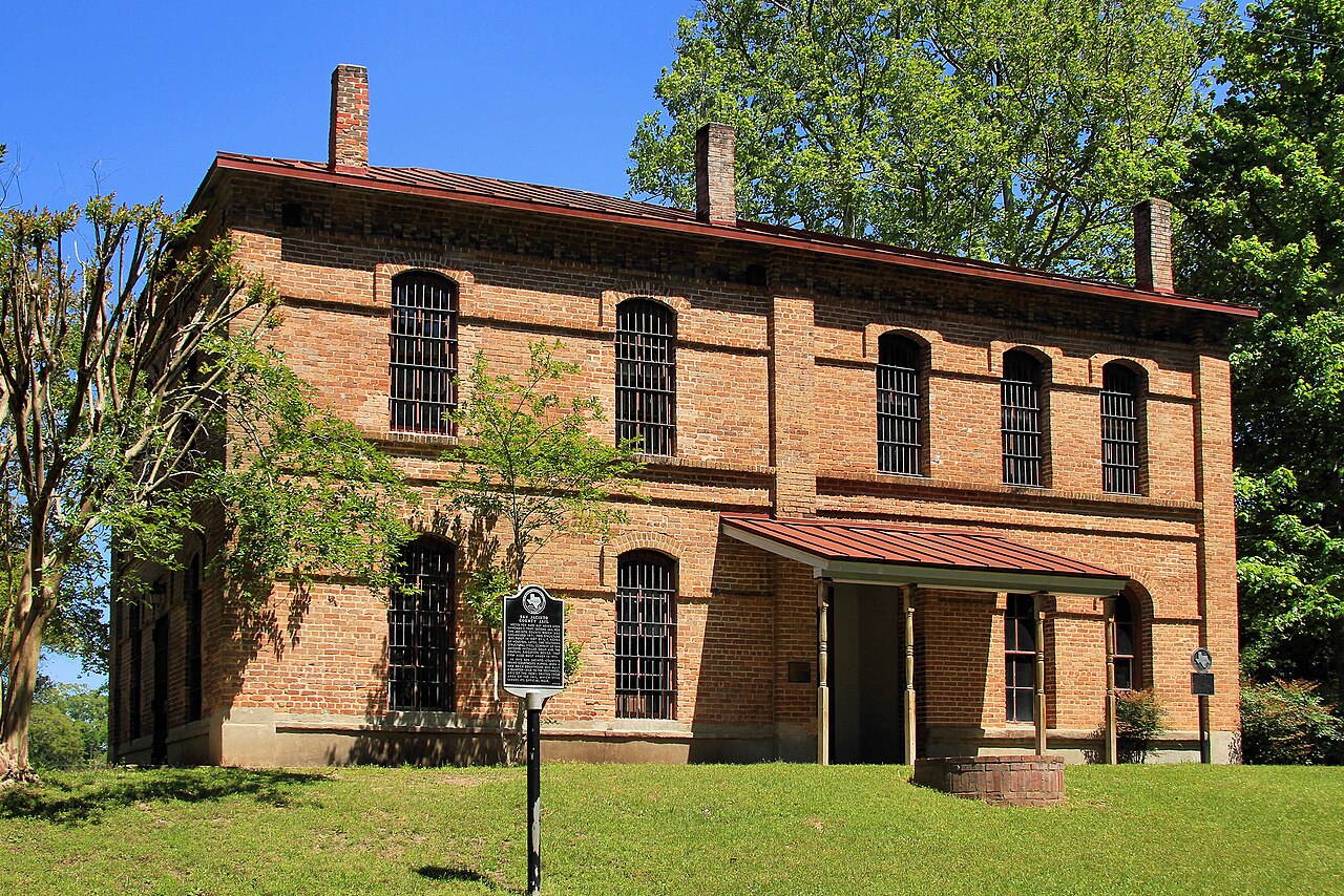 The old San Jacinto County jail at Coldspring.